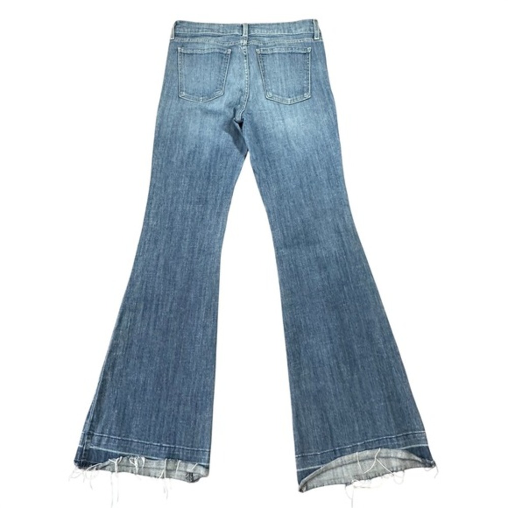 Pistola Size 30 Y2K Distressed Flare Jeans Medium Wash Frayed Hem Chewed Hem - Picture 9 of 9